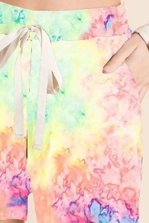 Coastal Tie-Dye Soft Cotton Beach Shorts women outfit ideas