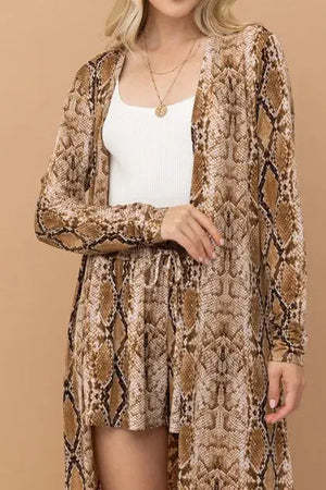 Cooling Drawstring Beach Shorts in Snake Print women outfit ideas