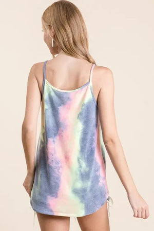 Driftwood Terry Tie-Dye Beach Cami with Caged Neck women outfit ideas