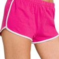 Hot Pink Dolphin Beach Shorts with Drawstring women outfit ideas