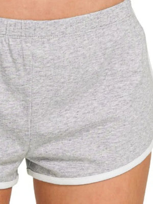 Seaside Cotton Dolphin Beach Shorts in Heather Grey women outfit ideas