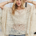 Seaside Crochet Lace Boat Neck Beach Coverup women outfit ideas