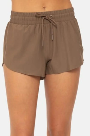 Seaside Drawcord Mini Beach Shorts in Java women outfit ideas