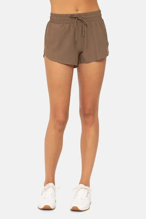 Seaside Drawcord Mini Beach Shorts in Java women outfit ideas
