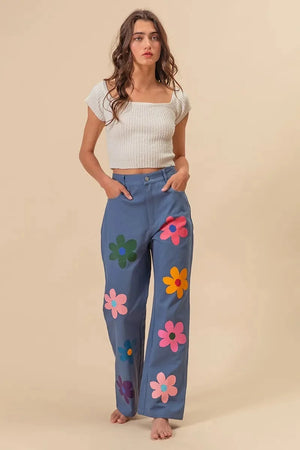 Seaside Floral Straight Leg Beach Pants women outfit ideas