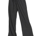 Seaside Linen Drawstring Wide-Leg Beach Pants in Black women outfit ideas