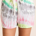 Soft Cotton Tie-Dye Beach Shorts with Drawstring women outfit ideas