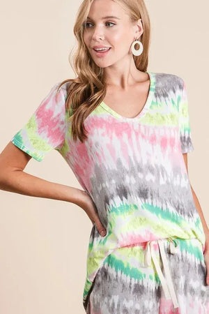 Soft Cotton Tie-Dye Beach Shorts with Drawstring women outfit ideas