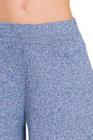 Soft Hacci Beach Shorts with Elastic Waist in Light Navy women outfit ideas