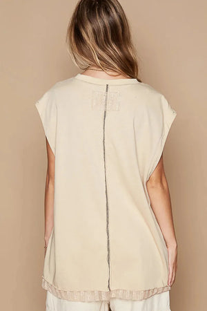 Stargazer Studded Beach Tank with Lace Hem women outfit ideas