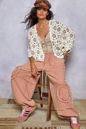 Sunset Beach Chenille Cardigan in Cream & Latte women outfit ideas