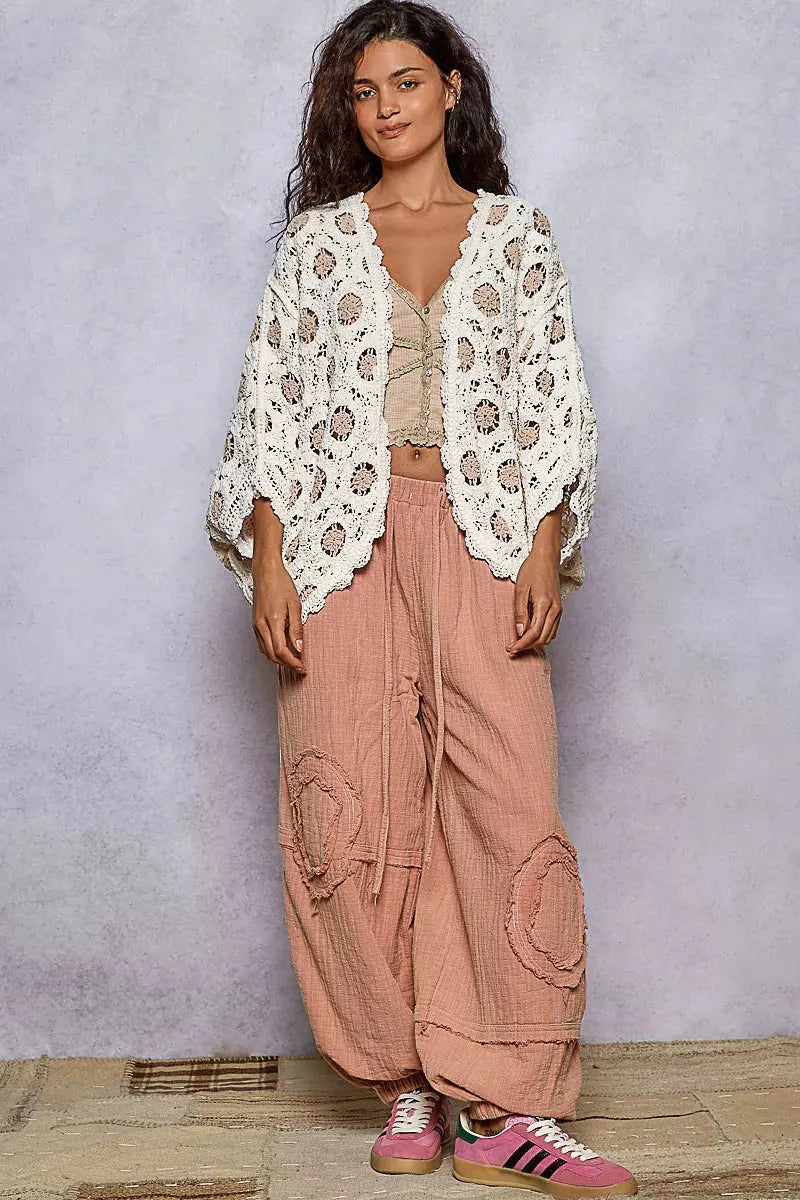 Sunset Beach Chenille Cardigan in Cream & Latte women outfit ideas