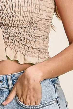 Sunset Beach Smocked Color Block Top women outfit ideas