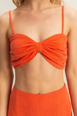 Sunset Ruched Beach Top & Mini Skirt Set women outfit ideas