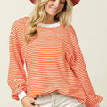 Sunset Stripe French Terry Beach Sweatshirt women outfit ideas