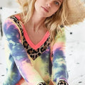 Sunset Terry Tie Dye V-Neck Beach Top women outfit ideas