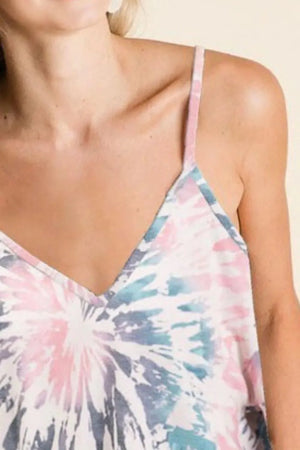Sunset Tie-Dye Beach Top with Leopard & Sequin Accents women outfit ideas