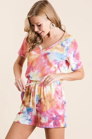 Sunset Tie-Dye French Terry Beach Shorts women outfit ideas