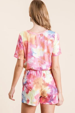 Sunset Tie-Dye French Terry Beach Shorts women outfit ideas