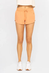 Terracotta Drawcord Beach Shorts with Pockets women outfit ideas
