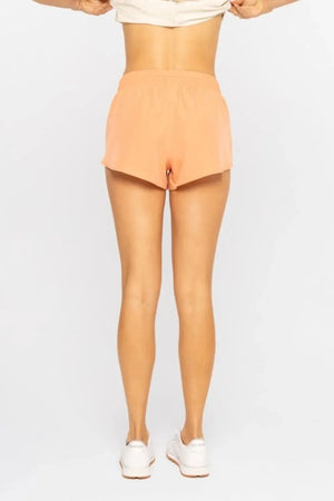 Terracotta Drawcord Beach Shorts with Pockets women outfit ideas