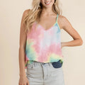 Tie Dye French Terry Beach Cami in Pink Multi women outfit ideas
