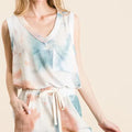 Tie-Dye Textured Knit Beach Set in Taupe & Dusty Blue women outfit ideas